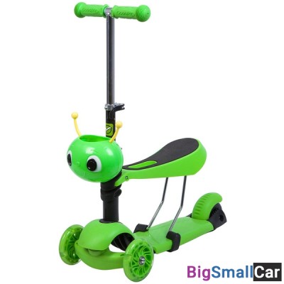 Детский самокат-кикборд 120S.DISCOKIDS.GN7 NOVATRACK - купить Алябьево