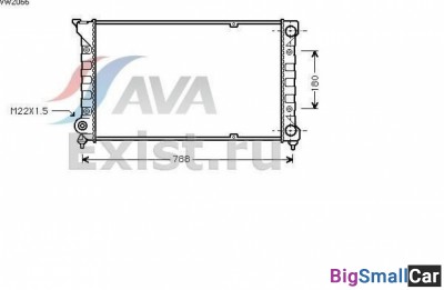 Радиатор охлаждения AVA quality cooling VW2066 С к - купить Алябьево