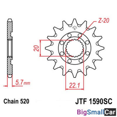 Звезда ведущая JT JTF1590.14SC - купить Алябьево