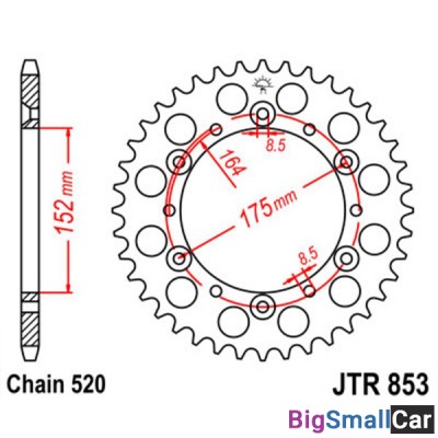 Звезда ведомая JT JTR853.50 - купить Алябьево