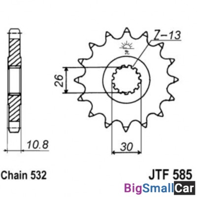 Звезда ведущая JT JTF585.17 - купить Алябьево