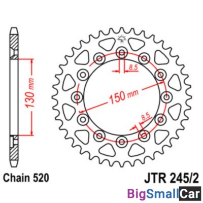 Звезда ведомая JT JTR245/2.44 - купить Алябьево