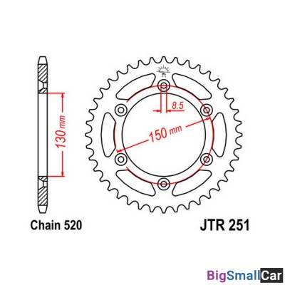 Звезда ведомая JT JTR251.48 - купить Алябьево