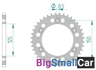Звезда ведомая AFAM 72304-52 аллюминий (JTR897.52) - купить Алябьево