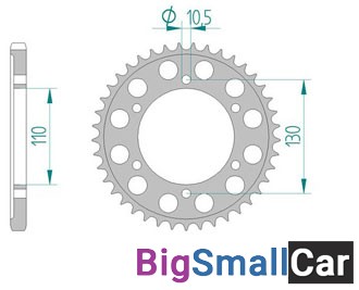 Звезда ведомая AFAM 13815-46 аллюминий (JTR479.46) - купить Алябьево