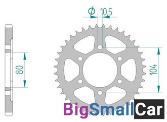 Звезда ведомая AFAM 16610-40 (JTR1489.40) - купить Алябьево
