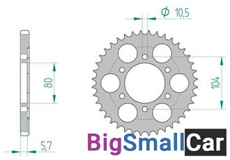 Звезда ведомая AFAM 17610-42 аллюминий (JTR1489.42) - купить Алябьево