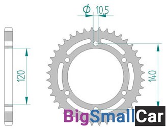 Звезда ведомая AFAM 16605-38 (JTR498.38) - купить Алябьево