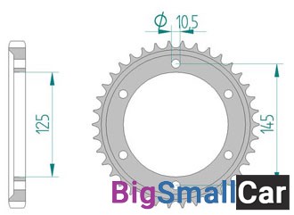 Звезда ведомая AFAM 12601-39 (JTR865.39) - купить Алябьево