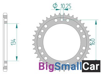 Звезда ведомая AFAM 11618-39 алюминий  520 (JTR1308.39) - купить Алябьево