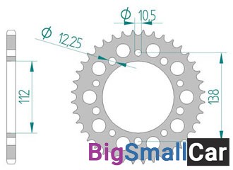 Звезда ведомая AFAM 11509-44 алюминий (JTR1303.44)  520 - купить Алябьево