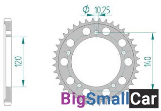 Звезда ведомая AFAM 15604-44 аллюминий (JTR1792.44) - купить Алябьево