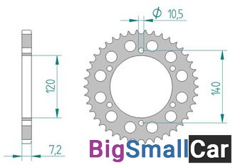 Звезда ведомая AFAM 17605-43 аллюминий (JTR498.43) - купить Алябьево
