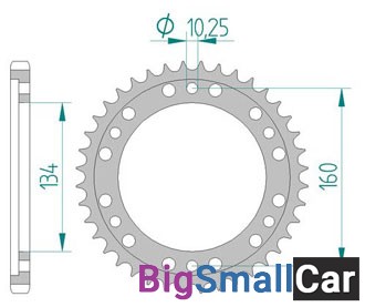 Звезда ведомая AFAM 11617-40 алюминий (JTR1308.40)  520 - купить Алябьево