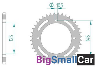 Звезда ведомая AFAM 12505-40 (JTR857.40) - купить Алябьево