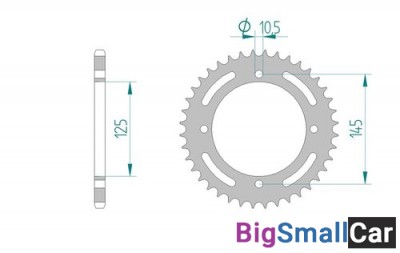 Звезда ведомая AFAM 12505-46 (JTR857.46) - купить Алябьево