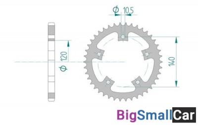 Звезда ведомая AFAM 86500-43 TRIUMPH 750 Bonneville (01-02) - купить Алябьево
