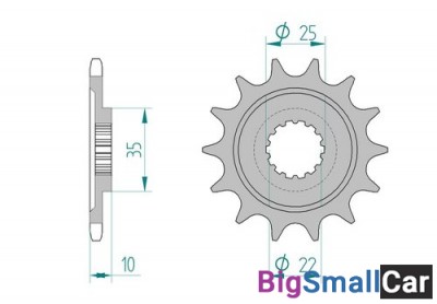 Звезда ведущая AFAM 94604-15 MV AGUSTA - купить Алябьево