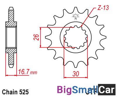 Звезда ведущая JT JTF1370.16RB - купить Алябьево
