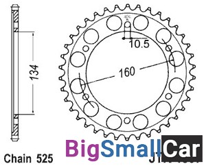 Звезда ведомая JT JTR1307.44 (JTR1307.44) - купить Алябьево