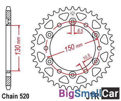 Звезда ведомая JT JTR245/3.42 - купить Алябьево
