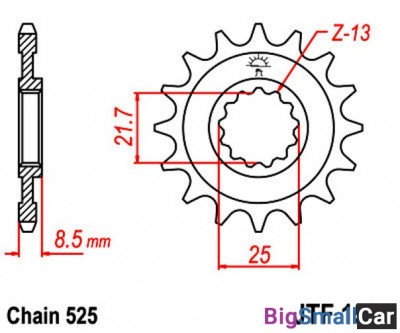 Звезда ведущая JT JTF1537.15RB - купить Алябьево