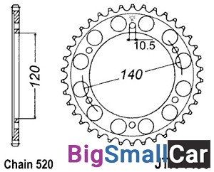 Звезда ведомая JT JTR1490.44 - купить Алябьево