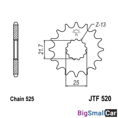 Звезда ведущая JT JTF520.14RB