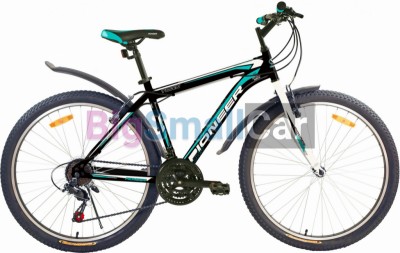 Дорожные велосипеды PIONEER TOWN 27,5/17 black-white-mint - купить Алябьево