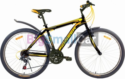 Дорожные велосипеды PIONEER TOWN 27,5/20 black-yellow-orange - купить Алябьево